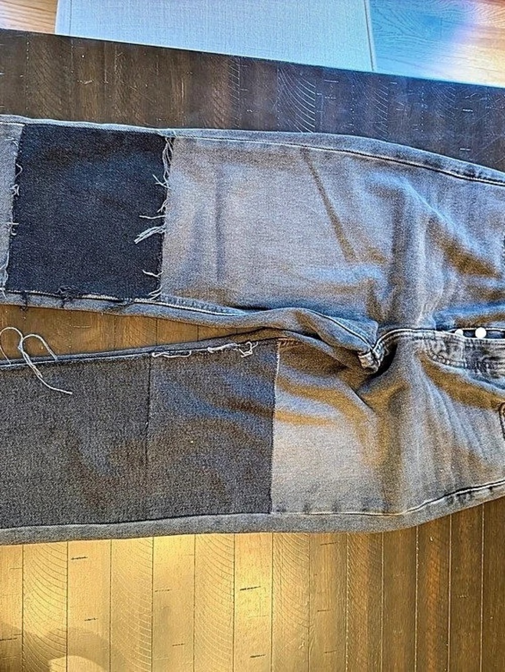 Urban Outfitters BDG Patchwork Straight Leg Jeans Waist 27 Gray